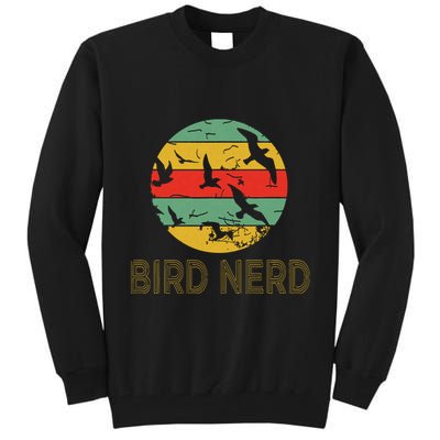 Retro Birding Bird Watching Nerd Funny Bird Watcher Tall Sweatshirt