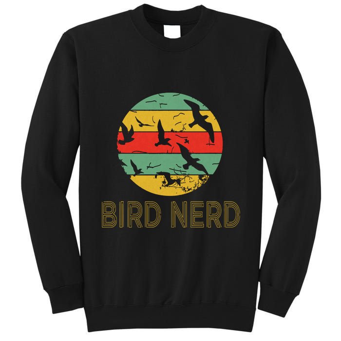 Retro Birding Bird Watching Nerd Funny Bird Watcher Tall Sweatshirt