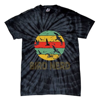 Retro Birding Bird Watching Nerd Funny Bird Watcher Tie-Dye T-Shirt