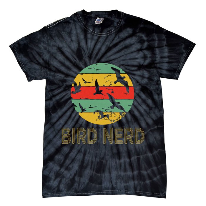 Retro Birding Bird Watching Nerd Funny Bird Watcher Tie-Dye T-Shirt