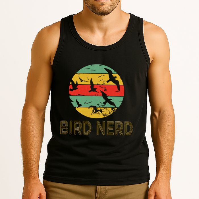 Retro Birding Bird Watching Nerd Funny Bird Watcher Tank Top