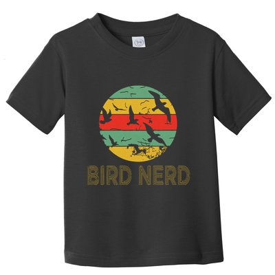 Retro Birding Bird Watching Nerd Funny Bird Watcher Toddler T-Shirt