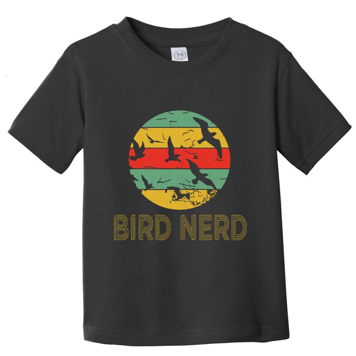 Retro Birding Bird Watching Nerd Funny Bird Watcher Toddler T-Shirt