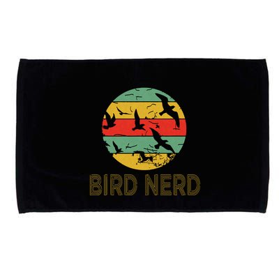 Retro Birding Bird Watching Nerd Funny Bird Watcher Microfiber Hand Towel