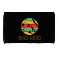 Retro Birding Bird Watching Nerd Funny Bird Watcher Microfiber Hand Towel