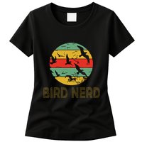Retro Birding Bird Watching Nerd Funny Bird Watcher Womens T-Shirt