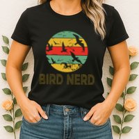 Retro Birding Bird Watching Nerd Funny Bird Watcher Womens T-Shirt