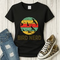 Retro Birding Bird Watching Nerd Funny Bird Watcher Womens T-Shirt