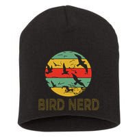 Retro Birding Bird Watching Nerd Funny Bird Watcher Short Acrylic Beanie