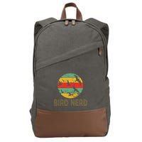 Retro Birding Bird Watching Nerd Funny Bird Watcher Cotton Canvas Backpack