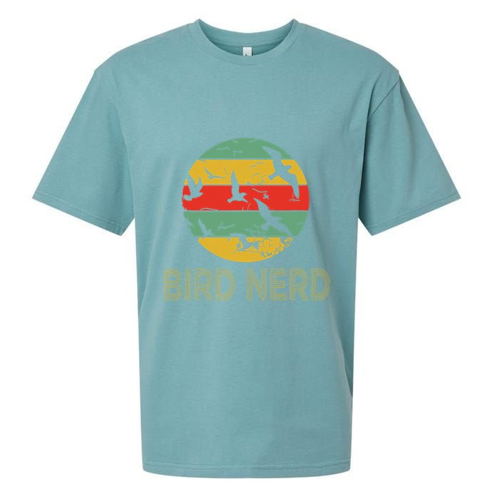 Retro Birding Bird Watching Nerd Funny Bird Watcher Sueded Cloud Jersey T-Shirt
