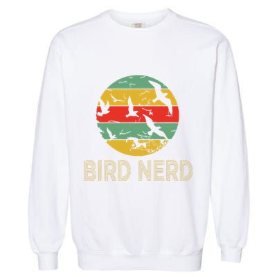Retro Birding Bird Watching Nerd Funny Bird Watcher Garment-Dyed Sweatshirt