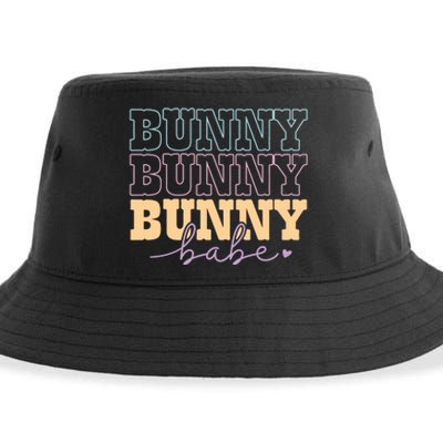 Retro Bunny Babe Easter Day Sustainable Bucket Hat