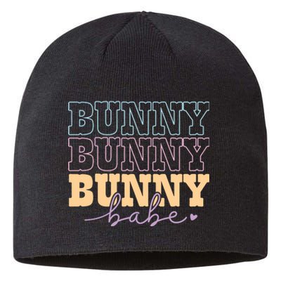 Retro Bunny Babe Easter Day Sustainable Beanie