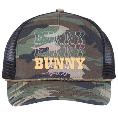 Retro Bunny Babe Easter Day Retro Rope Trucker Hat Cap