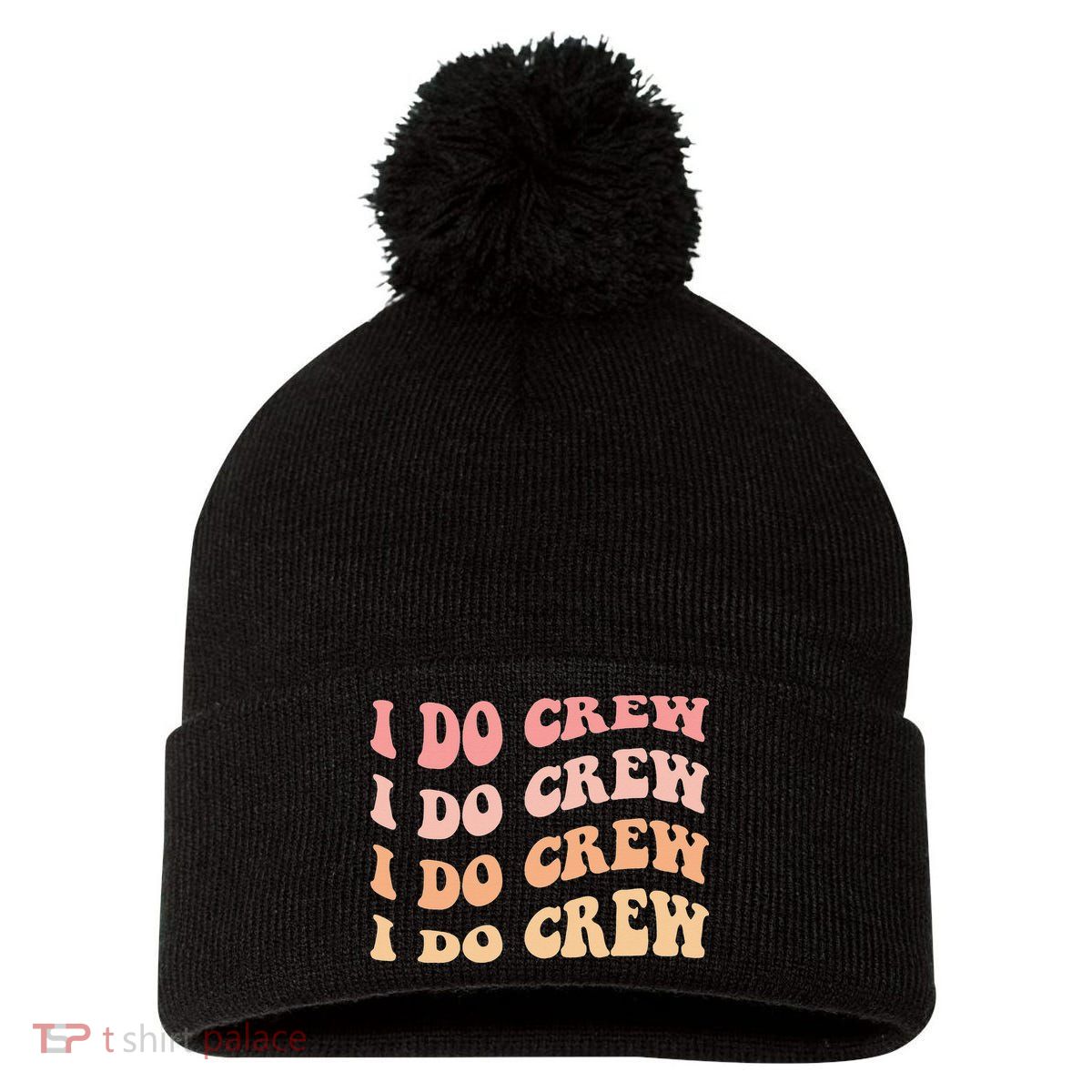 Retro Batch Bachelorette Party Outfit Cute I Do Crew Pom Pom 12in Knit Beanie