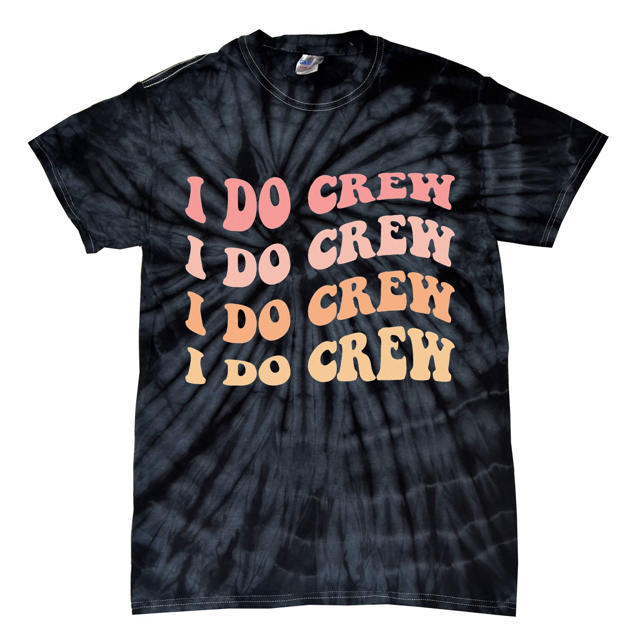 Retro Batch Bachelorette Party Outfit Cute I Do Crew Tie-Dye T-Shirt