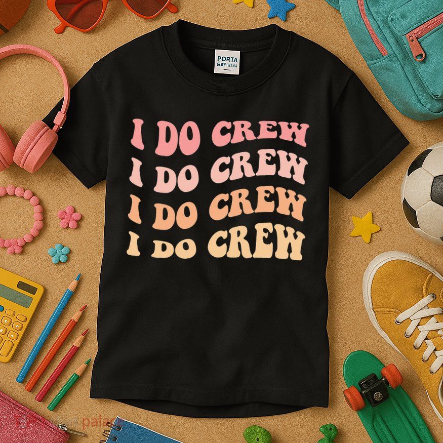 Retro Batch Bachelorette Party Outfit Cute I Do Crew Kids T-Shirt