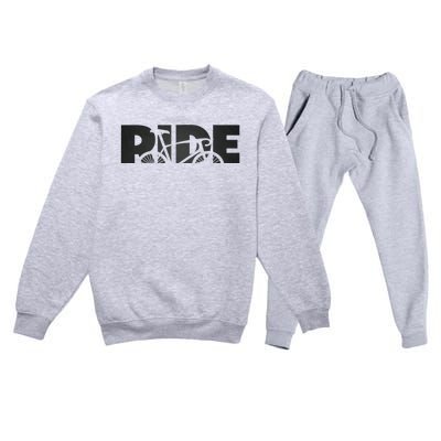 Road Biking Bicycle Cycling Premium Crewneck Sweatsuit Set