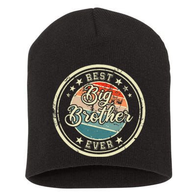 Retro Best Big Brother Ever Big Brother Short Acrylic Beanie