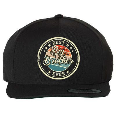 Retro Best Big Brother Ever Big Brother Wool Snapback Cap