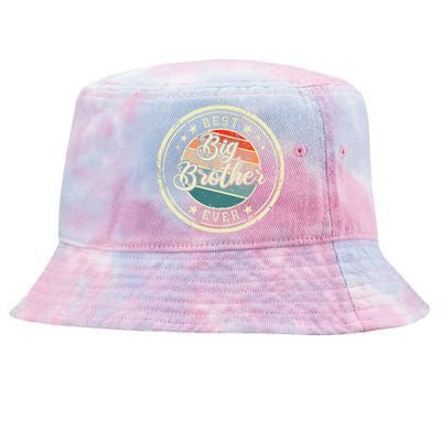 Retro Best Big Brother Ever Big Brother Tie-Dyed Bucket Hat