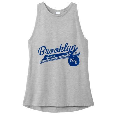 Retro Brooklyn Bums New York Baseball Ebbets Field Ladies PosiCharge Tri-Blend Wicking Tank