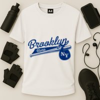 Retro Brooklyn Bums New York Baseball Ebbets Field Cooling Performance Crew T-Shirt