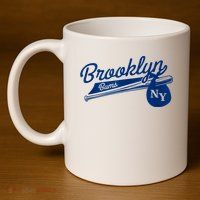 Retro Brooklyn Bums New York Baseball Ebbets Field 11oz C Handle Ceramic Mug