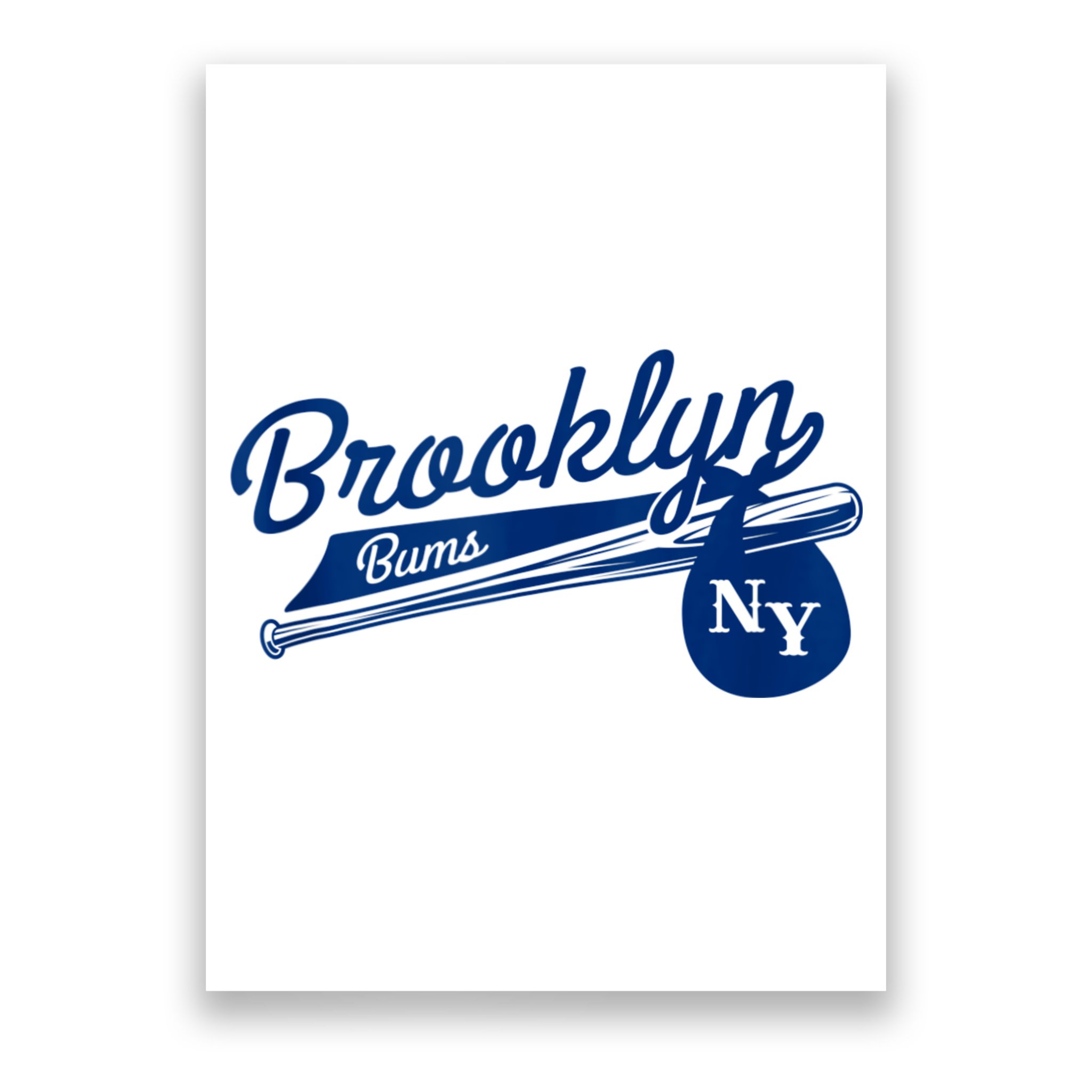 Retro Brooklyn Bums New York Baseball Ebbets Field Poster