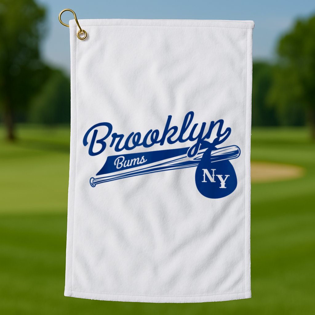 Retro Brooklyn Bums New York Baseball Ebbets Field Golf Towel