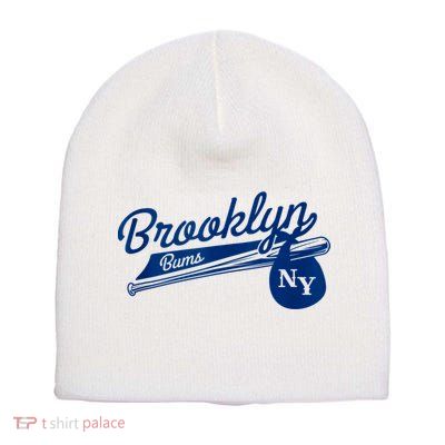 Retro Brooklyn Bums New York Baseball Ebbets Field Short Acrylic Beanie