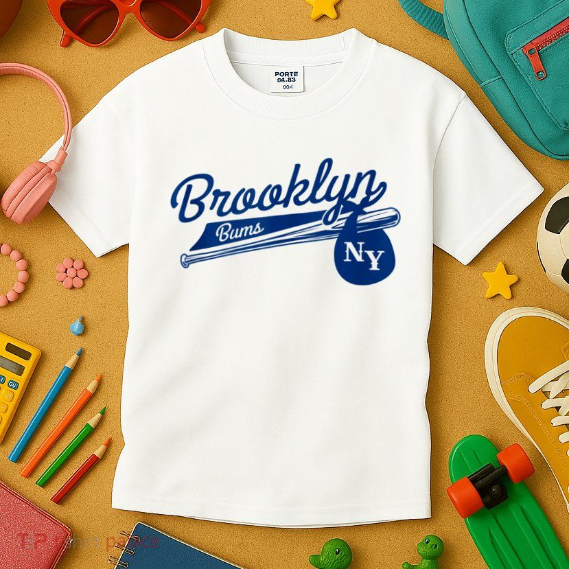 Retro Brooklyn Bums New York Baseball Ebbets Field Kids T-Shirt