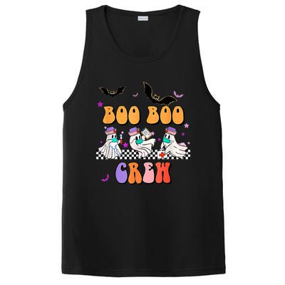 Retro Boo Boo Crew Ghost Hippie Halloween Trick Or Treat Pun Great Gift PosiCharge Competitor Tank