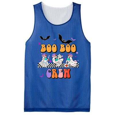 Retro Boo Boo Crew Ghost Hippie Halloween Trick Or Treat Pun Great Gift Mesh Reversible Basketball Jersey Tank