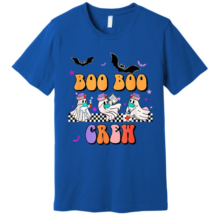 Retro Boo Boo Crew Ghost Hippie Halloween Trick Or Treat Pun Great Gift Premium T-Shirt