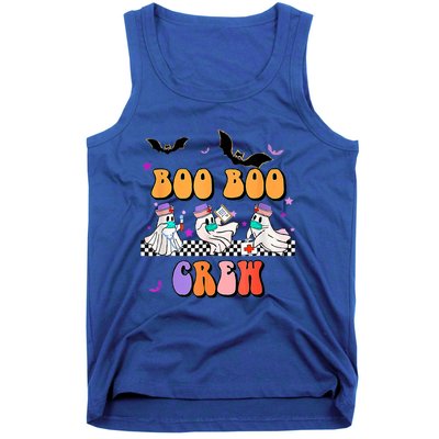 Retro Boo Boo Crew Ghost Hippie Halloween Trick Or Treat Pun Great Gift Tank Top