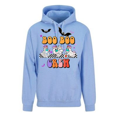 Retro Boo Boo Crew Ghost Hippie Halloween Trick Or Treat Pun Great Gift Unisex Surf Hoodie