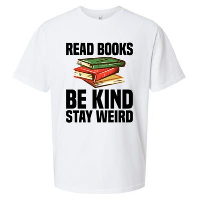 Read Books Be Kind Stay Weird Funny Bookish Nerd Worm Lover Gift Sueded Cloud Jersey T-Shirt