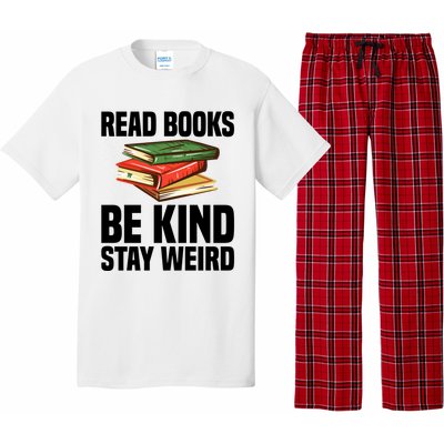 Read Books Be Kind Stay Weird Funny Bookish Nerd Worm Lover Gift Pajama Set