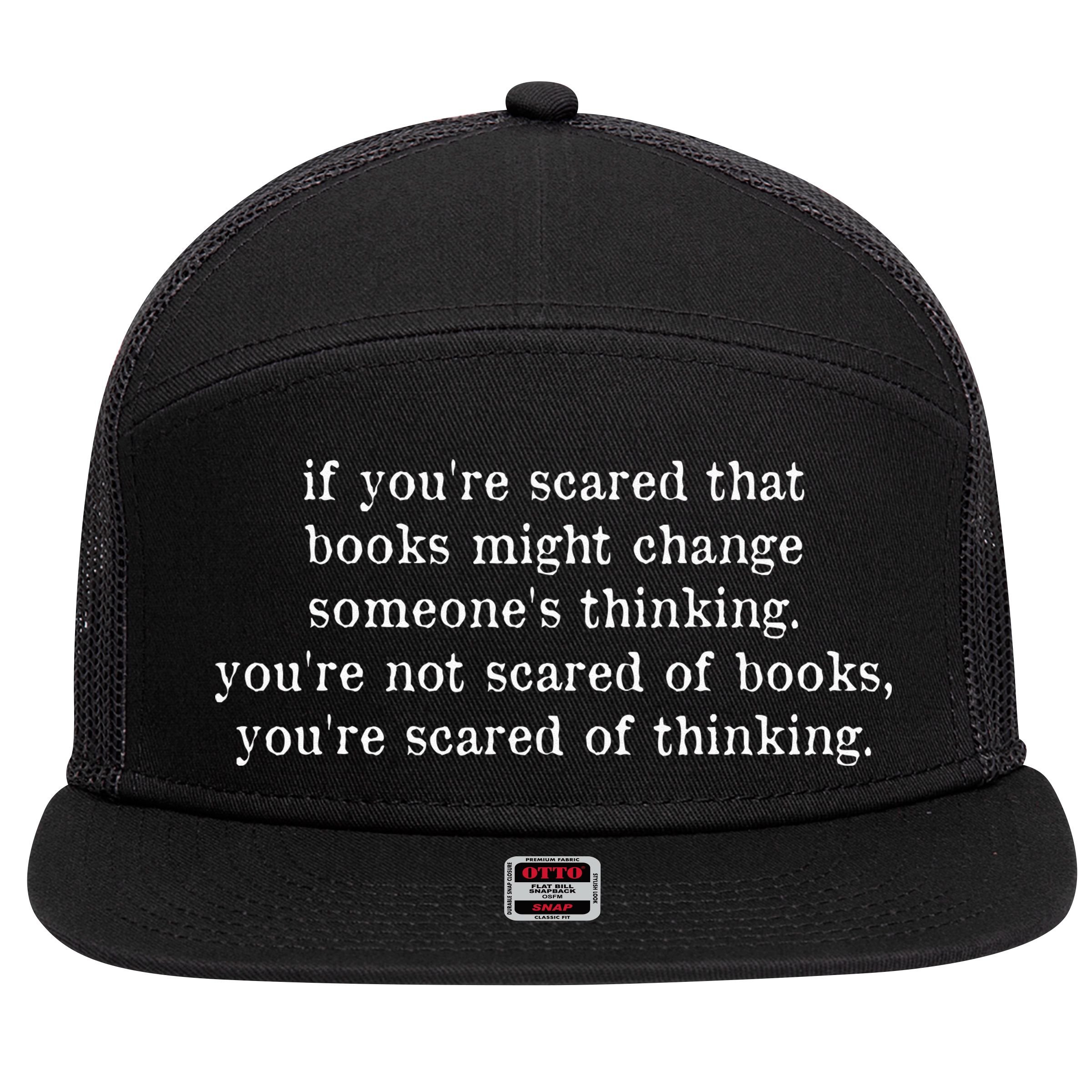 Read Banned Books 7 Panel Mesh Trucker Snapback Hat