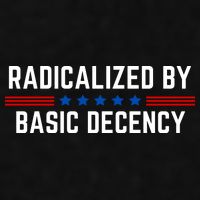 Radicalized By Basic Decency Funny Quote Ladies PosiCharge Tri-Blend Wicking Tank