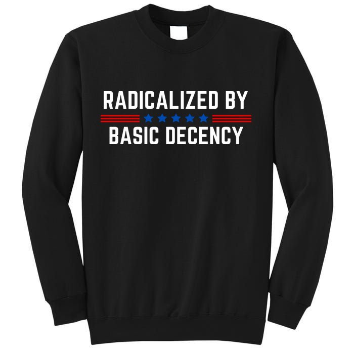 Radicalized By Basic Decency Funny Quote Sweatshirt