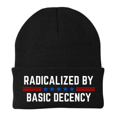 Radicalized By Basic Decency Funny Quote Beanie