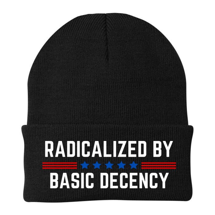 Radicalized By Basic Decency Funny Quote Beanie