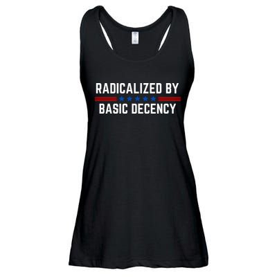 Radicalized By Basic Decency Funny Quote Ladies Essential Flowy Tank