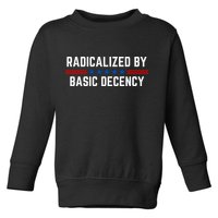 Radicalized By Basic Decency Funny Quote Toddler Sweatshirt
