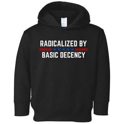 Radicalized By Basic Decency Funny Quote Toddler Hoodie