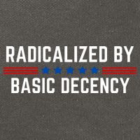 Radicalized By Basic Decency Funny Quote Cotton Canvas Backpack