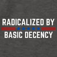 Radicalized By Basic Decency Funny Quote Vector Backpack
